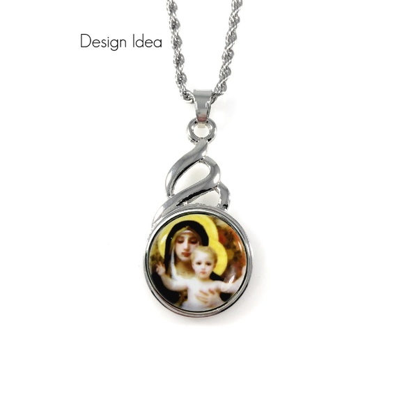 Snap Charm Standard Size Set of 3 Cross and Faith Snaps 20mm (3/4" Diameter) - Picture 2 of 4